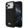 Lacoste Lacoste iPhone 17 Pro Max/iPhone 18 Pro Max Coque arrière MagSafe Logo monogramme avec support caméra - Noir