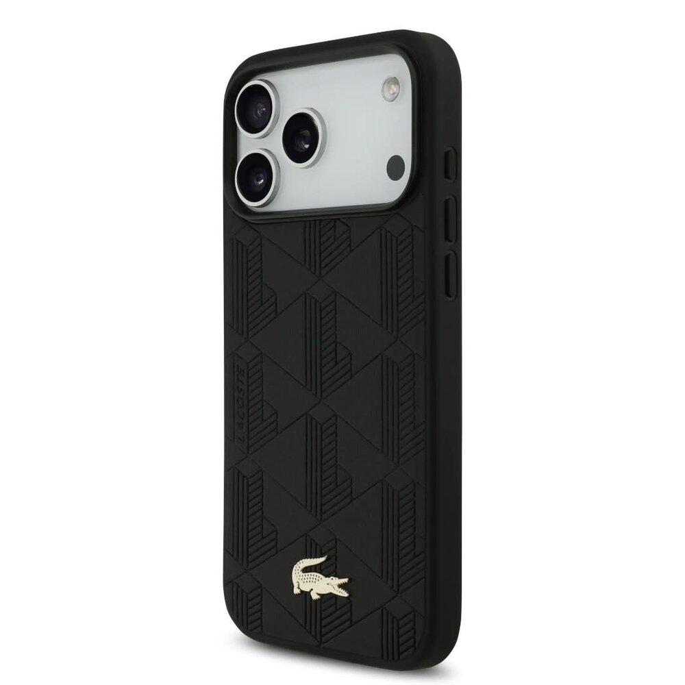 Lacoste Lacoste iPhone 17 Pro Max Back cover case - MagSafe - Nomogramme Logo with Camera Stand - Black