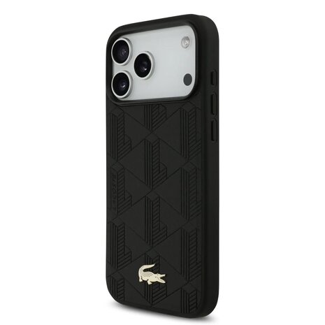 Lacoste Lacoste iPhone 17 Pro Max Back cover case - MagSafe - Nomogramme Logo with Camera Stand - Black