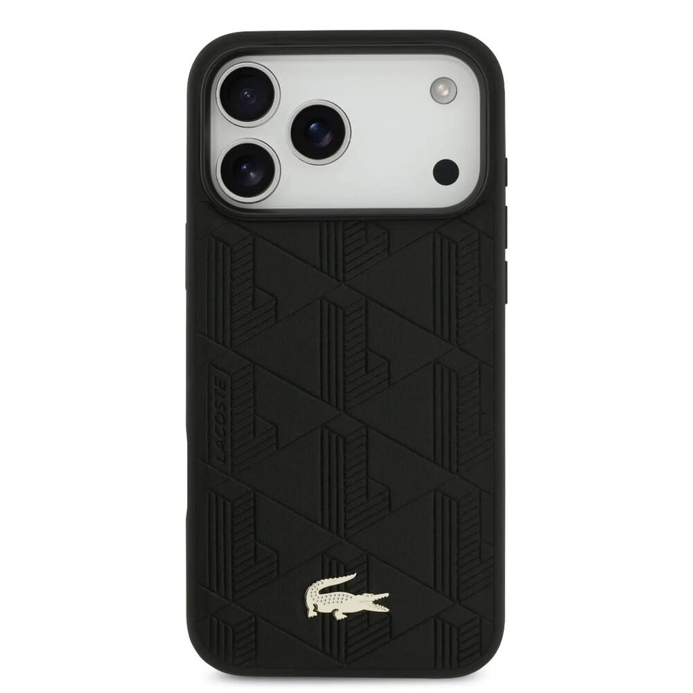 Lacoste Lacoste iPhone 17 Pro Max Back cover case - MagSafe - Nomogramme Logo with Camera Stand - Black