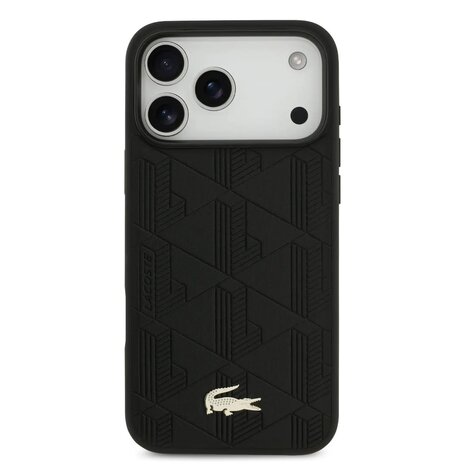 Lacoste Lacoste iPhone 17 Pro Max Back cover case - MagSafe - Nomogramme Logo with Camera Stand - Black
