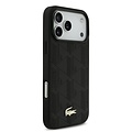 Lacoste Lacoste iPhone 17 Pro Max/iPhone 18 Pro Max Coque arrière MagSafe Logo monogramme avec support caméra - Noir