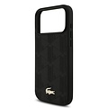 Lacoste Lacoste iPhone 17 Pro Max/iPhone 18 Pro Max Coque arrière MagSafe Logo monogramme avec support caméra - Noir