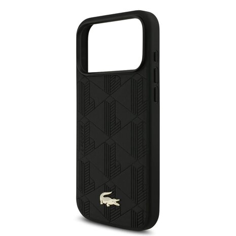 Lacoste Lacoste iPhone 17 Pro Max Back cover case - MagSafe - Nomogramme Logo with Camera Stand - Black