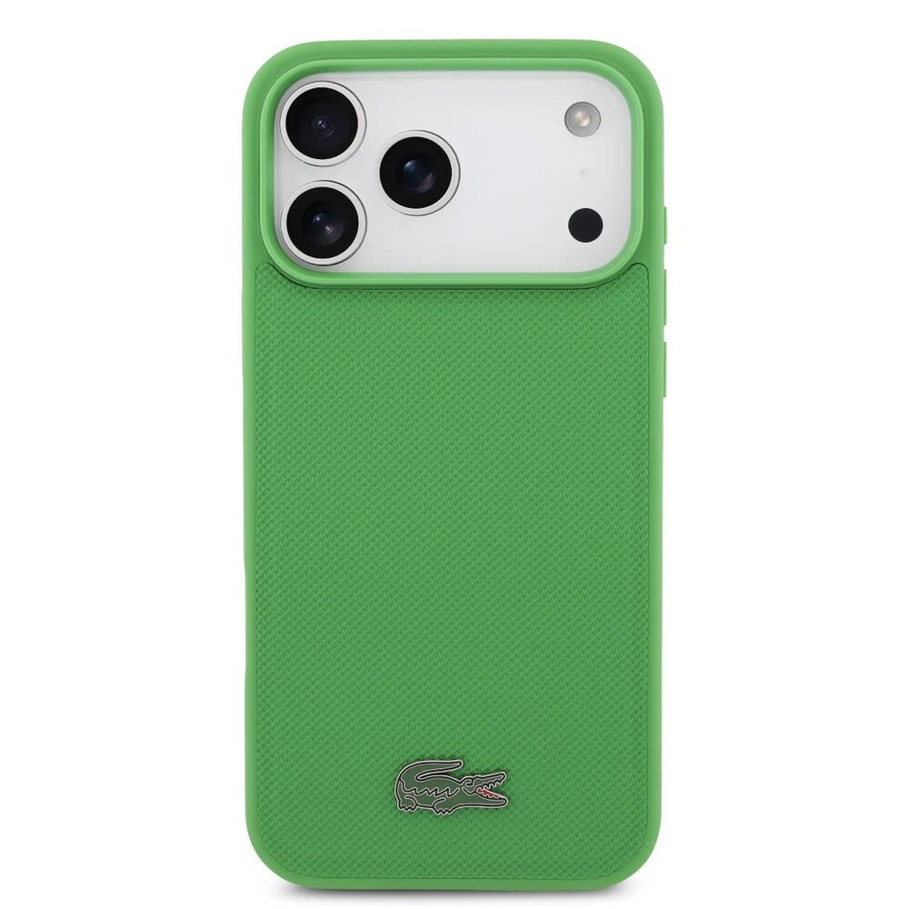 Lacoste Lacoste iPhone 17 Pro Max Back-Cover hul - MagSafe - Iconic Petit Pique Logo - Grün Lacoste Lacoste iPhone 17 Pro Max Back-Cover hul - MagSafe - Iconic Petit Pique Logo - Grün