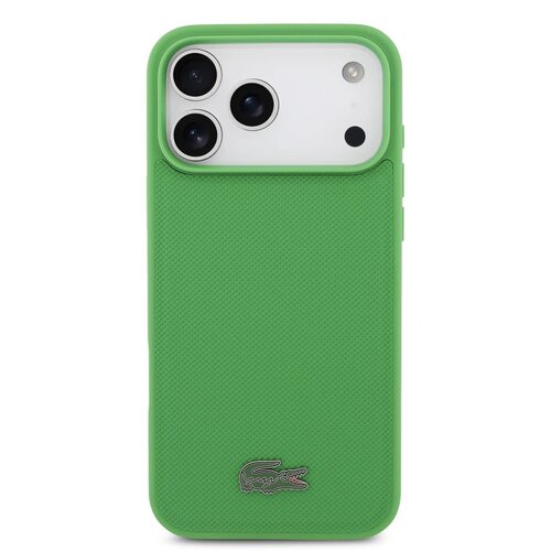 Lacoste Lacoste iPhone 17 Pro Max/iPhone 18 Pro Max Coque arrière MagSafe Logo Petit Piqué iconique - Vert