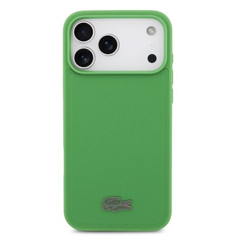 Lacoste Lacoste iPhone 17 Pro Max Back-Cover hul - MagSafe - Iconic Petit Pique Logo - Grün Lacoste Lacoste iPhone 17 Pro Max Back-Cover hul - MagSafe - Iconic Petit Pique Logo - Grün