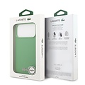 Lacoste Lacoste iPhone 17 Pro Max/iPhone 18 Pro Max Coque arrière MagSafe Logo Petit Piqué iconique - Vert