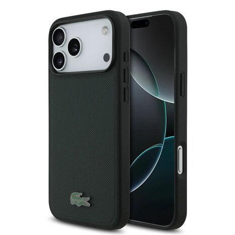 Lacoste Lacoste iPhone 17 Pro Max Backcover hoesje - MagSafe - Iconic Petit Pique Logo - Groen Lacoste Lacoste iPhone 17 Pro Max Backcover hoesje - MagSafe - Iconic Petit Pique Logo - Groen