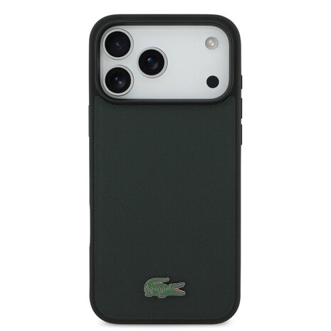 Lacoste Lacoste iPhone 17 Pro Max Backcover hoesje - MagSafe - Iconic Petit Pique Logo - Groen Lacoste Lacoste iPhone 17 Pro Max Backcover hoesje - MagSafe - Iconic Petit Pique Logo - Groen