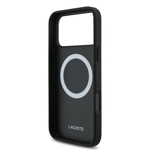 Lacoste Lacoste iPhone 17 Pro Max/iPhone 18 Pro Max Coque arrière MagSafe Logo Petit Piqué iconique - Vert