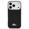Lacoste Lacoste iPhone 17 Pro/iPhone 18 Pro Coque arrière MagSafe Logo crocodile en pin - Noir