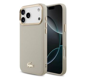 Lacoste Lacoste iPhone 17 Pro Max Backcover hoesje - MagSafe - Croco Pin Logo - Taupe Lacoste Lacoste iPhone 17 Pro Max Backcover hoesje - MagSafe - Croco Pin Logo - Taupe