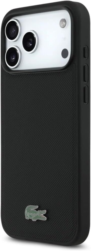 Lacoste Lacoste iPhone 17 Pro Max Backcover hoesje - MagSafe - Iconic Petit Pique Logo - Zwart Lacoste Lacoste iPhone 17 Pro Max Backcover hoesje - MagSafe - Iconic Petit Pique Logo - Zwart