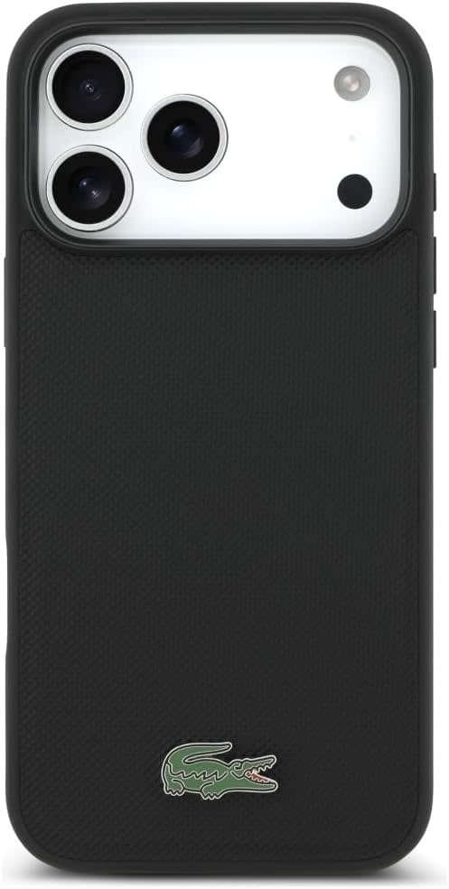 Lacoste Lacoste iPhone 17 Pro Max Backcover hoesje - MagSafe - Iconic Petit Pique Logo - Zwart, foto 3 van 6