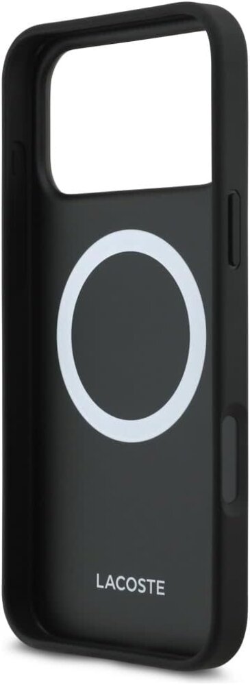 Lacoste Lacoste iPhone 17 Pro Max Back cover case - MagSafe - Iconic Petit Pique Logo - Black Lacoste Lacoste iPhone 17 Pro Max Back cover case - MagSafe - Iconic Petit Pique Logo - Black