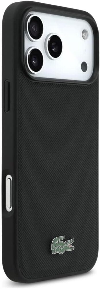 Lacoste Lacoste iPhone 17 Pro Max Backcover hoesje - MagSafe - Iconic Petit Pique Logo - Zwart Lacoste Lacoste iPhone 17 Pro Max Backcover hoesje - MagSafe - Iconic Petit Pique Logo - Zwart