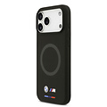 BMW BMW iPhone 17 Pro Max/iPhone 18 Pro Max Handyhülle MagSafe Flüssigsilikon Metalllogos - Schwarz