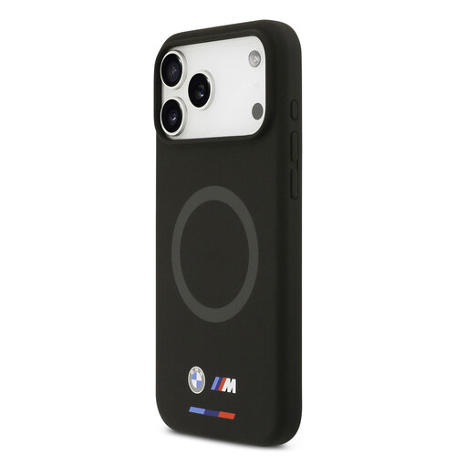 BMW BMW iPhone 17 Pro Max/iPhone 18 Pro Max Handyhülle MagSafe Flüssigsilikon Metalllogos - Schwarz