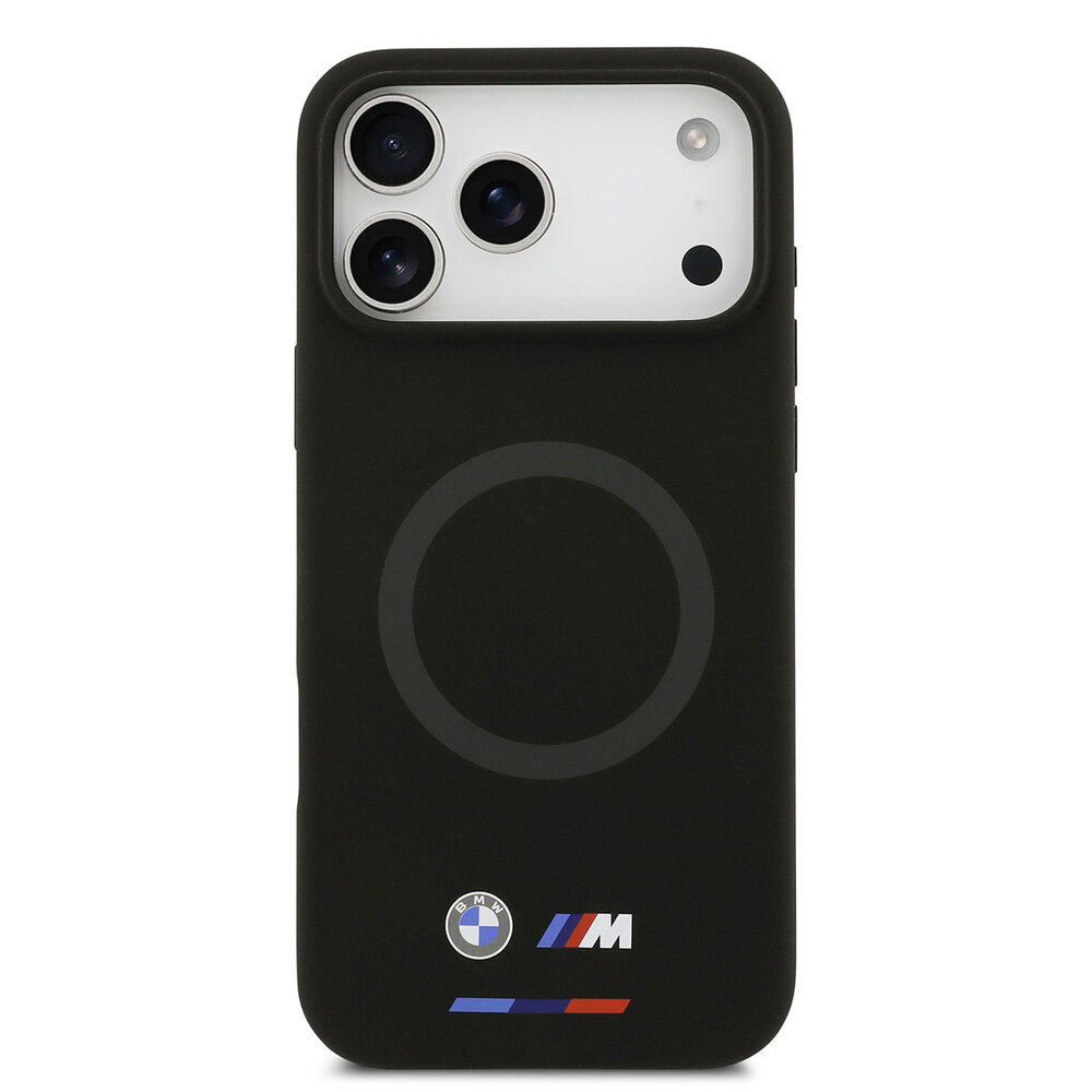 BMW BMW iPhone 17 Pro Max Back cover coque - MagSafe - Liquid Silicone Case With Metal Logos - Noir BMW BMW iPhone 17 Pro Max Back cover coque - MagSafe - Liquid Silicone Case With Metal Logos - Noir