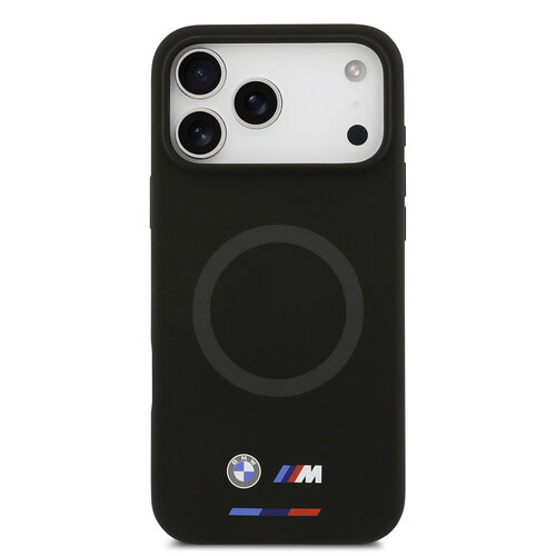 BMW BMW iPhone 17 Pro Max/iPhone 18 Pro Max Handyhülle MagSafe Flüssigsilikon Metalllogos - Schwarz