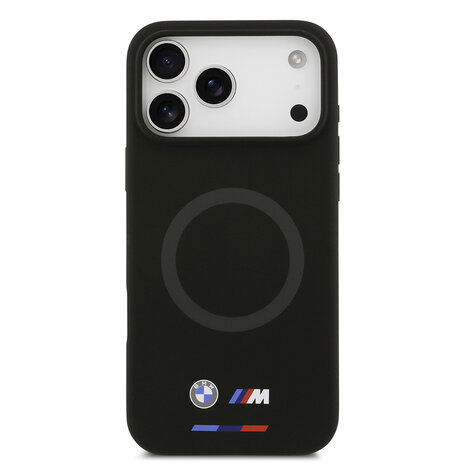 BMW BMW iPhone 17 Pro Max Back cover coque - MagSafe - Liquid Silicone Case With Metal Logos - Noir BMW BMW iPhone 17 Pro Max Back cover coque - MagSafe - Liquid Silicone Case With Metal Logos - Noir