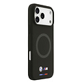 BMW BMW iPhone 17 Pro Max/iPhone 18 Pro Max Coque arrière MagSafe Silicone liquide logos métalliques - Noir
