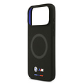 BMW BMW iPhone 17 Pro Max/iPhone 18 Pro Max Handyhülle MagSafe Flüssigsilikon Metalllogos - Schwarz