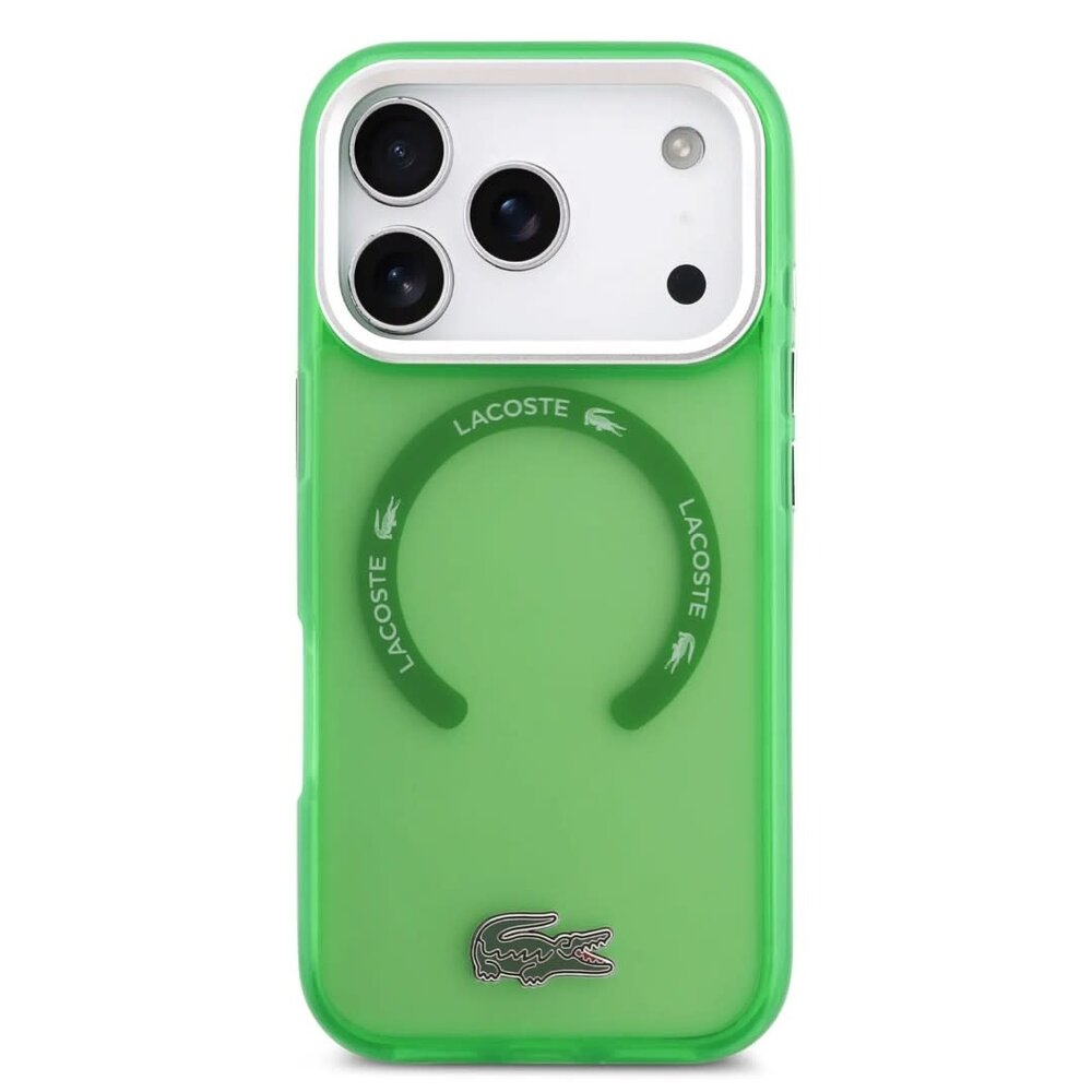 Lacoste Lacoste iPhone 17 Pro Back cover case - MagSafe - Transparent Case With Frosted Finish - Green Lacoste Lacoste iPhone 17 Pro Back cover case - MagSafe - Transparent Case With Frosted Finish - Green