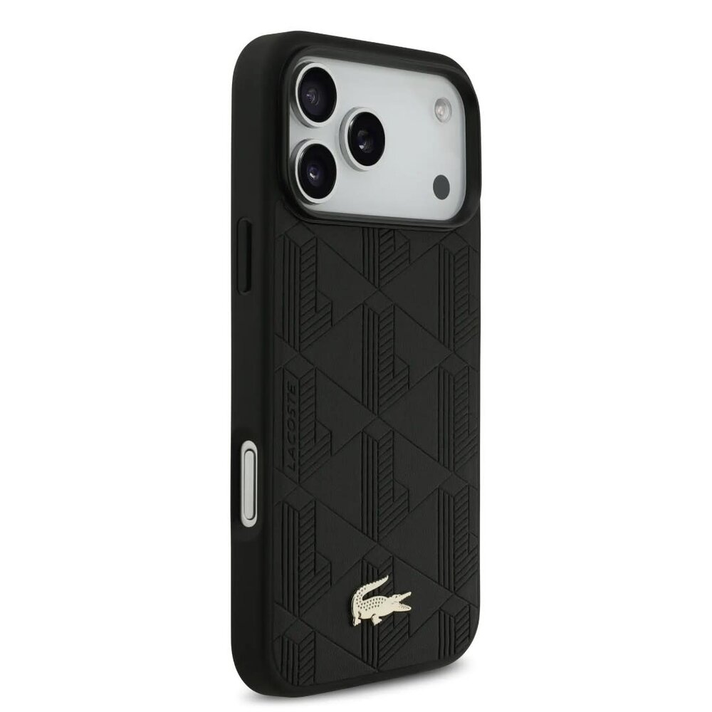Lacoste Lacoste iPhone 17 Pro Max Back cover case - MagSafe - Nomogramme Logo with Camera Stand - Black