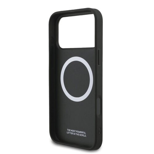 BMW BMW iPhone 17 Pro Max/iPhone 18 Pro Max Coque arrière MagSafe Revêtement intégral en cuir logos métalliques - Bleu marine