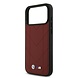 BMW BMW iPhone 17 Pro Max Back-Cover hul - MagSafe - Quilted Leather Case With Metal Logo - Rot