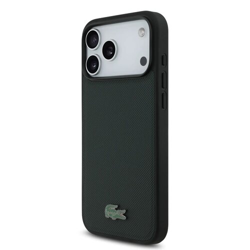 Lacoste Lacoste iPhone 17 Pro Max/iPhone 18 Pro Max Coque arrière MagSafe Logo Petit Piqué iconique - Vert