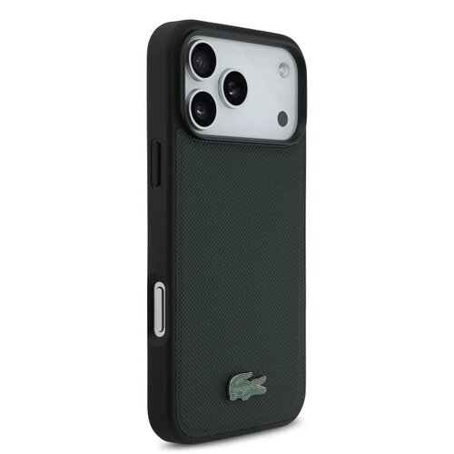 Lacoste Lacoste iPhone 17 Pro Max/iPhone 18 Pro Max Coque arrière MagSafe Logo Petit Piqué iconique - Vert