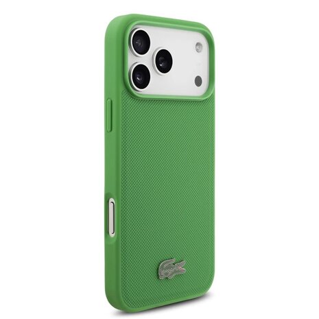 Lacoste Lacoste iPhone 17 Pro Max Backcover hoesje - MagSafe - Iconic Petit Pique Logo - Groen Lacoste Lacoste iPhone 17 Pro Max Backcover hoesje - MagSafe - Iconic Petit Pique Logo - Groen