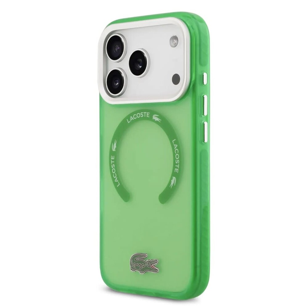 Lacoste Lacoste iPhone 17 Pro Max Back cover case - MagSafe - Transparent Case With Frosted Finish - Green Lacoste Lacoste iPhone 17 Pro Max Back cover case - MagSafe - Transparent Case With Frosted Finish - Green