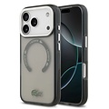 Lacoste Lacoste iPhone 17 Pro/iPhone 18 Pro Coque arrière MagSafe Finition transparente et dépolie - Gris