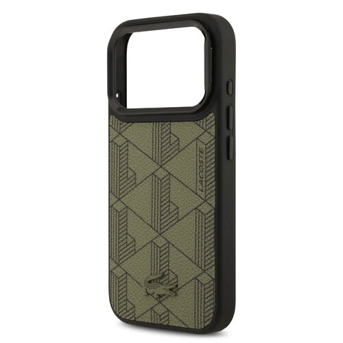 Lacoste Lacoste iPhone 17 Pro/iPhone 18 Pro Coque arrière MagSafe Logo monogramme avec support caméra - Vert