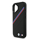 BMW BMW iPhone 17 Back-Cover hul - MagSafe - PU Leather Case With Tricolor Slanted Stripes & Metal Logos - Schwarz BMW BMW iPhone 17 Back-Cover hul - MagSafe - PU Leather Case With Tricolor Slanted Stripes & Metal Logos - Schwarz