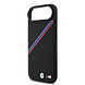 BMW BMW iPhone 17 Air Back cover case - MagSafe - PU Leather Case With Tricolor Slanted Stripes & Metal Logos - Black BMW BMW iPhone 17 Air Back cover case - MagSafe - PU Leather Case With Tricolor Slanted Stripes & Metal Logos - Black