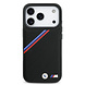 BMW BMW iPhone 17 Pro Back cover coque - MagSafe - PU Leather Case With Tricolor Slanted Stripes & Metal Logos - Noir BMW BMW iPhone 17 Pro Back cover coque - MagSafe - PU Leather Case With Tricolor Slanted Stripes & Metal Logos - Noir