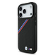 BMW BMW iPhone 17 Pro Back cover coque - MagSafe - PU Leather Case With Tricolor Slanted Stripes & Metal Logos - Noir BMW BMW iPhone 17 Pro Back cover coque - MagSafe - PU Leather Case With Tricolor Slanted Stripes & Metal Logos - Noir