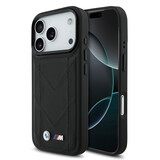 BMW BMW iPhone 17 Pro Back cover coque - MagSafe - Quilted Leather Case With Metal Logo - Noir BMW BMW iPhone 17 Pro Back cover coque - MagSafe - Quilted Leather Case With Metal Logo - Noir