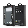 BMW BMW iPhone 17 Pro Max/iPhone 18 Pro Max Coque arrière MagSafe Cuir matelassé logo métallique - Noir