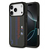 BMW iPhone 17 Pro Back cover coque - MagSafe Kevlar Case With Printed Tricolor & Metal Logos - Noir