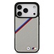 BMW BMW iPhone 17 Pro Backcover hoesje - MagSafe - PU Leather Case With Tricolor Slanted Stripes & Metal Logos - Grijs BMW BMW iPhone 17 Pro Backcover hoesje - MagSafe - PU Leather Case With Tricolor Slanted Stripes & Metal Logos - Grijs