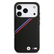 BMW BMW iPhone 17 Pro Max Back cover case - MagSafe - PU Leather Case With Tricolor Slanted Stripes & Metal Logos - Black BMW BMW iPhone 17 Pro Max Back cover case - MagSafe - PU Leather Case With Tricolor Slanted Stripes & Metal Logos - Black