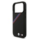 BMW BMW iPhone 17 Pro Back cover coque - MagSafe - PU Leather Case With Tricolor Slanted Stripes & Metal Logos - Noir BMW BMW iPhone 17 Pro Back cover coque - MagSafe - PU Leather Case With Tricolor Slanted Stripes & Metal Logos - Noir