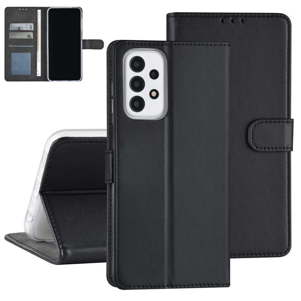 TUNIQ TUNIQ Galaxy A23 Book-Case hul - Kartenhalter für 3 Karten - Magnetverschluss - Schwarz