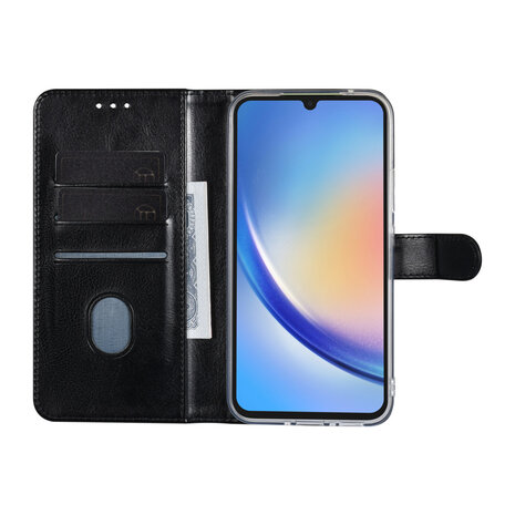 TUNIQ TUNIQ Galaxy A34 5G Book-Case hul - Kartenhalter für 3 Karten - Magnetverschluss - Schwarz